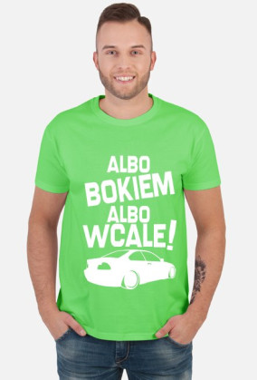 Albo bokiem albo wcale - BMW E46 (koszulka męska) jasna grafika