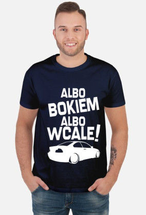 Albo bokiem albo wcale - BMW E46 (koszulka męska) jasna grafika
