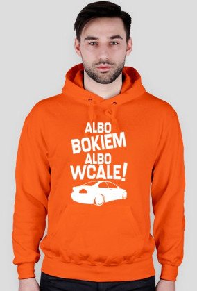 Albo bokiem albo wcale - BMW E46 (bluza męska kapturowa) jasna grafika