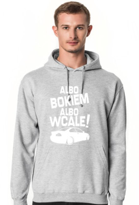 Albo bokiem albo wcale - BMW E46 (bluza męska kapturowa) jasna grafika