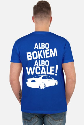 Albo bokiem albo wcale - BMW E46 (koszulka męska) jasna grafika tył