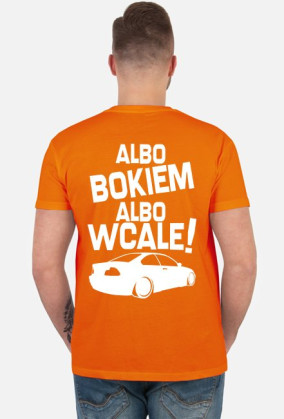 Albo bokiem albo wcale - BMW E46 (koszulka męska) jasna grafika tył