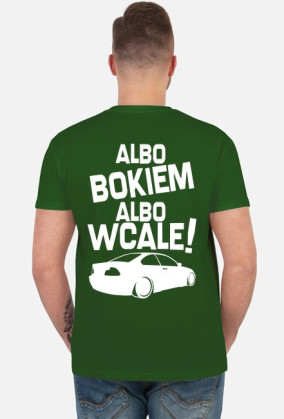 Albo bokiem albo wcale - BMW E46 (koszulka męska) jasna grafika tył