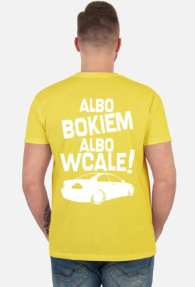 Albo bokiem albo wcale - BMW E46 (koszulka męska) jasna grafika tył