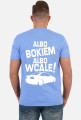 Albo bokiem albo wcale - BMW E46 (koszulka męska) jasna grafika tył