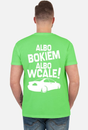 Albo bokiem albo wcale - BMW E46 (koszulka męska) jasna grafika tył