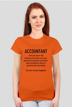 Accountant, definicja księgowej - koszulka,księgowy prezent