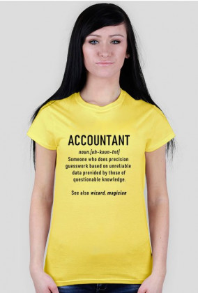 Accountant, definicja księgowej - koszulka,księgowy prezent