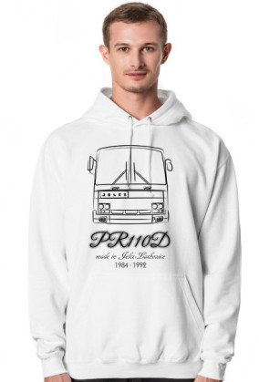 Bluza z kapturem biała Jelcz PR110D