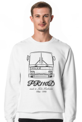 Bluza bez kaptura biała Jelcz PR110D