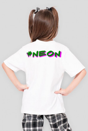 KOSZULKA DZIEWCZĘCA TEAM NEON - NEONOWA