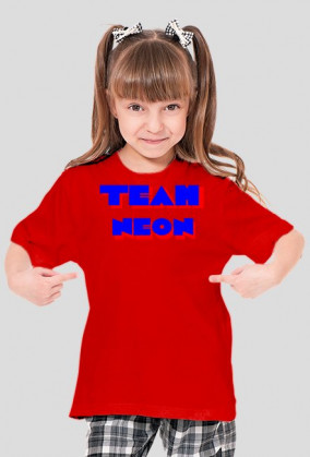 KOSZULKA DZIEWCZĘCA TEAM NEON - NEONOWA