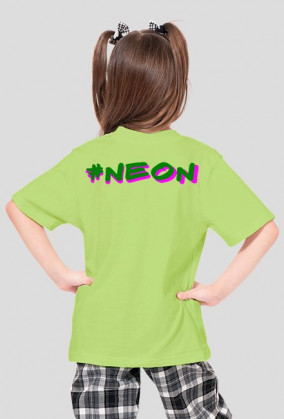 KOSZULKA DZIEWCZĘCA TEAM NEON - NEONOWA