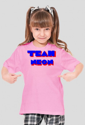 KOSZULKA DZIEWCZĘCA TEAM NEON - NEONOWA