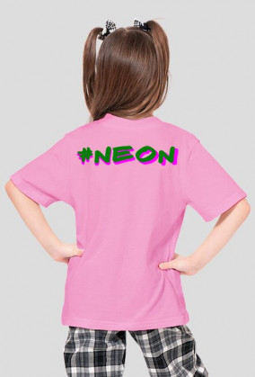KOSZULKA DZIEWCZĘCA TEAM NEON - NEONOWA