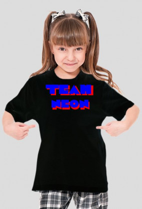 KOSZULKA DZIEWCZĘCA TEAM NEON - NEONOWA