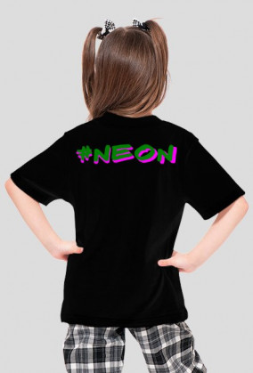 KOSZULKA DZIEWCZĘCA TEAM NEON - NEONOWA