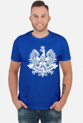 T-shirt Męski Polska Duma Orzeł Biały