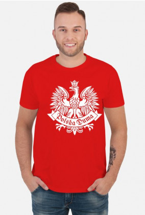 T-shirt Męski Polska Duma Orzeł Biały