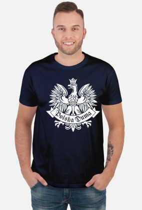 T-shirt Męski Polska Duma Orzeł Biały