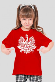 T-shirt Dziewczęcy Polska Duma Orzeł Biały