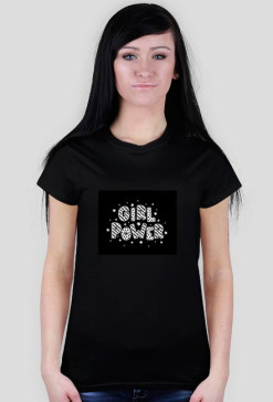 KOSZULKA GIRL POWER Z NAPISEM I LOGIEM NASZEGO TS3