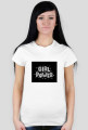 KOSZULKA GIRL POWER Z NAPISEM I LOGIEM NASZEGO TS3