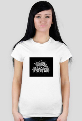 KOSZULKA GIRL POWER Z NAPISEM I LOGIEM NASZEGO TS3