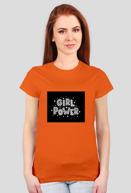 KOSZULKA GIRL POWER Z NAPISEM I LOGIEM NASZEGO TS3