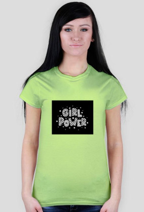 KOSZULKA GIRL POWER Z NAPISEM I LOGIEM NASZEGO TS3