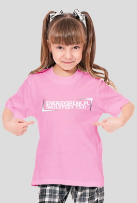 Koszulka dla dziewczynki z logiem i napisem