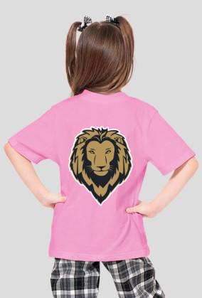 Koszulka dla dziewczynki z logiem i napisem