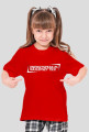 Koszulka dla dziewczynki z logiem i napisem