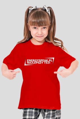 Koszulka dla dziewczynki z logiem i napisem