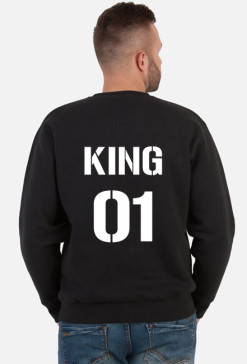 Bluza przez głowę z napisem KING