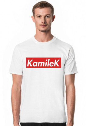 Koszulka z napisem KamileK w boxie SUPREME