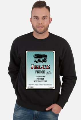 Bluza bez kaptura czarna Jelcz PR110D Lux