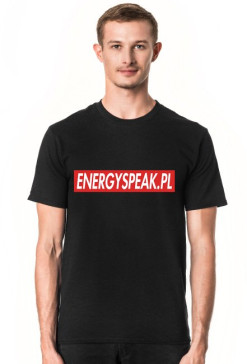 Koszulka z napisem Energyspeak w boxie SUPREME