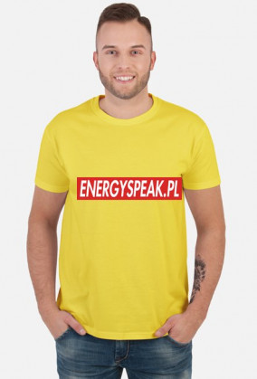 Koszulka z napisem Energyspeak w boxie SUPREME