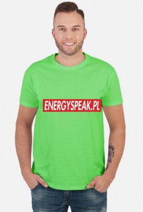 Koszulka z napisem Energyspeak w boxie SUPREME