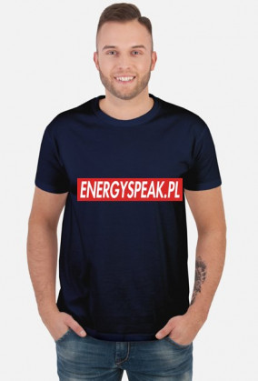 Koszulka z napisem Energyspeak w boxie SUPREME