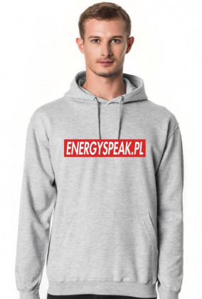 Bluza z kapturem i napisem Energyspeak w boxie SUPREME