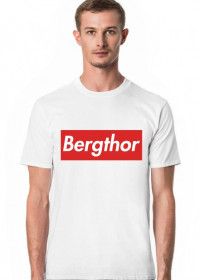 Koszulka z napisem Bergthor (właściciel ts3 ) w boxie SUPREME