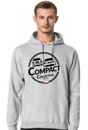 Bluza szara CompactCollective. z napisem na plecach UNISEX