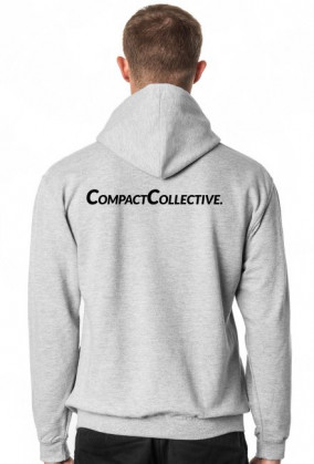 Bluza szara CompactCollective. z napisem na plecach UNISEX