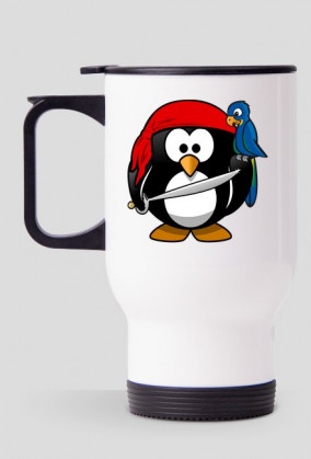 Kubek termiczny z uchem Pirat Pingwin