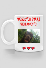 KUBEK z napisem WESOŁYCH ŚWIĄT WIELKANOCNYCH ze zdjęciem LABRADOR