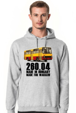 Bluza z kapturem szara (melanż) 260.04