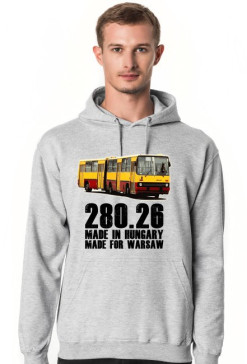 Bluza z kapturem szara (melanż) 280.26