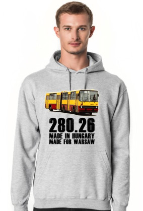 Bluza z kapturem szara (melanż) 280.26